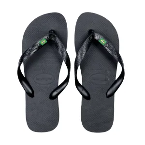 Men Brasil Flip Flops Black