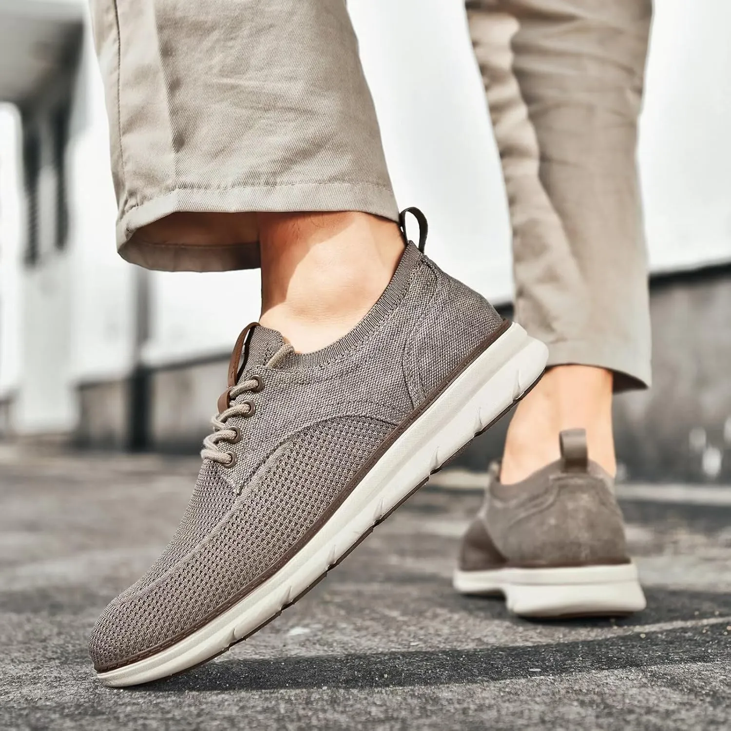 Men's Casual Dress Oxfords Business Walking Shoes Comfortable Mesh Work Sneakers