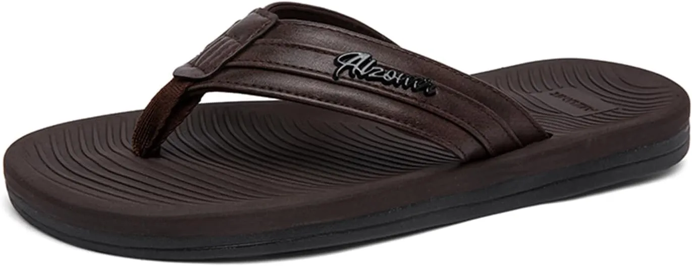 Men's Flip Flop Casual Comfortable Thong Sandals Summer Beach Lightweight Non-Slip Athletic Slide Sandals