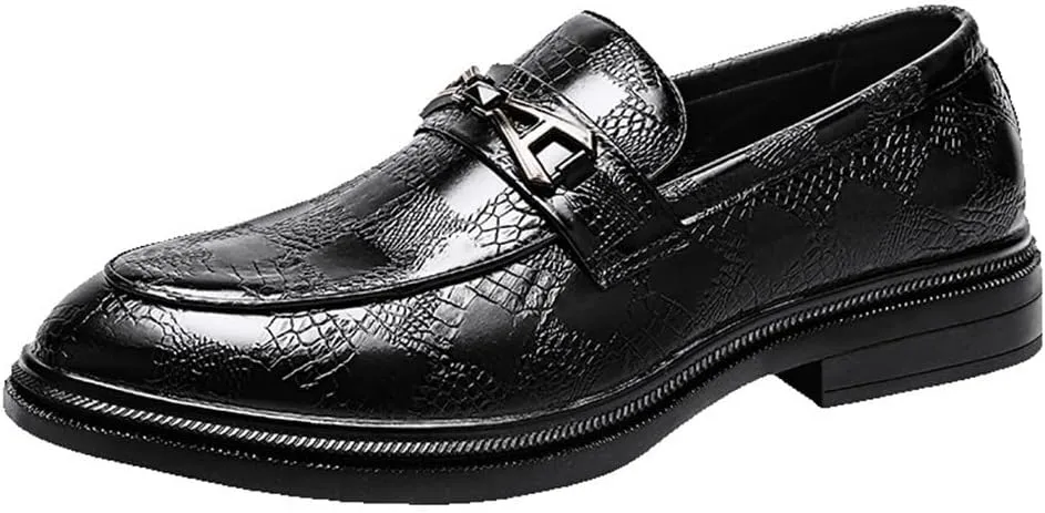 Mens Oxford Shoes Microfiber Leather Formal Business Dress Tuxedo Wedding Prom Comfortable Slip Resistant