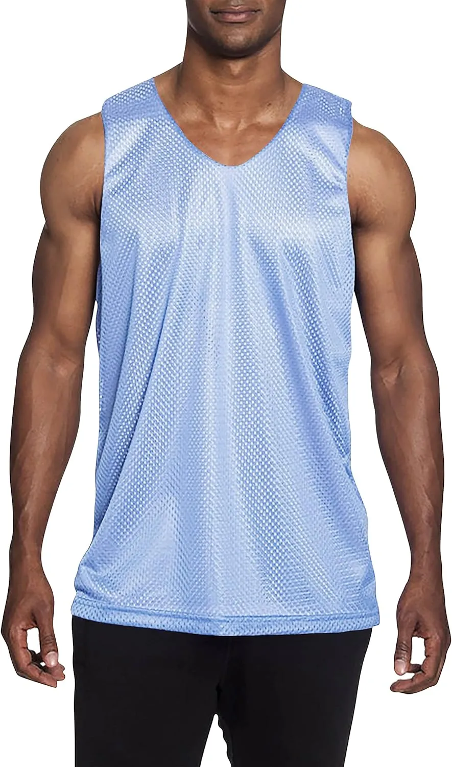 Mens Reversible Basketball Jersey Premium Moisture Wicking Mesh Tank Top
