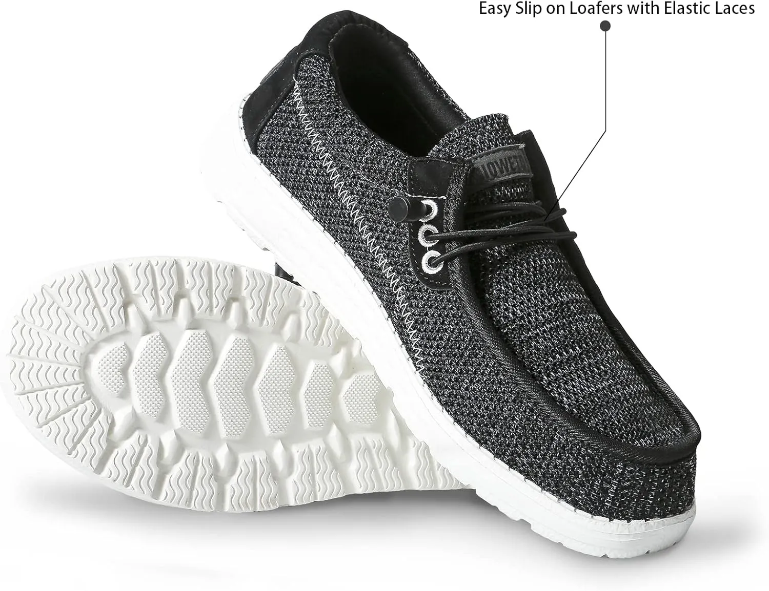 Men's Slip On Loafers with Arch Support | Foam-Cushioned Footbed | Comfortable & Light-Weight Shoe | Men's Lace Up Loafers | Walking Shoes