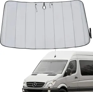Mercedes-Benz Sprinter Van Windshield Sunshade, Campervan Thickened Oxford Insulated Window Cover for RV Windscreen, Powerful Magnets, UV&Heat Resistant Blackout, for NCV3, 2006 to 2018