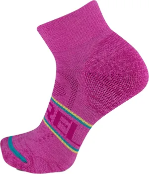 Merrell Men's and Women's Zoned Cushioned Wool Hiking Ankle Socks-Breathable Arch Support