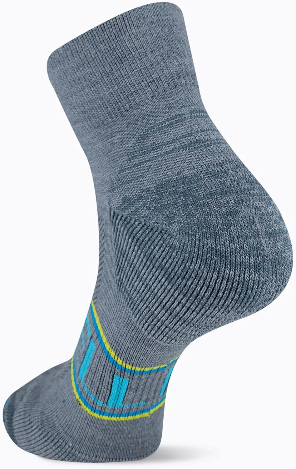 Merrell Men's and Women's Zoned Cushioned Wool Hiking Ankle Socks-Breathable Arch Support