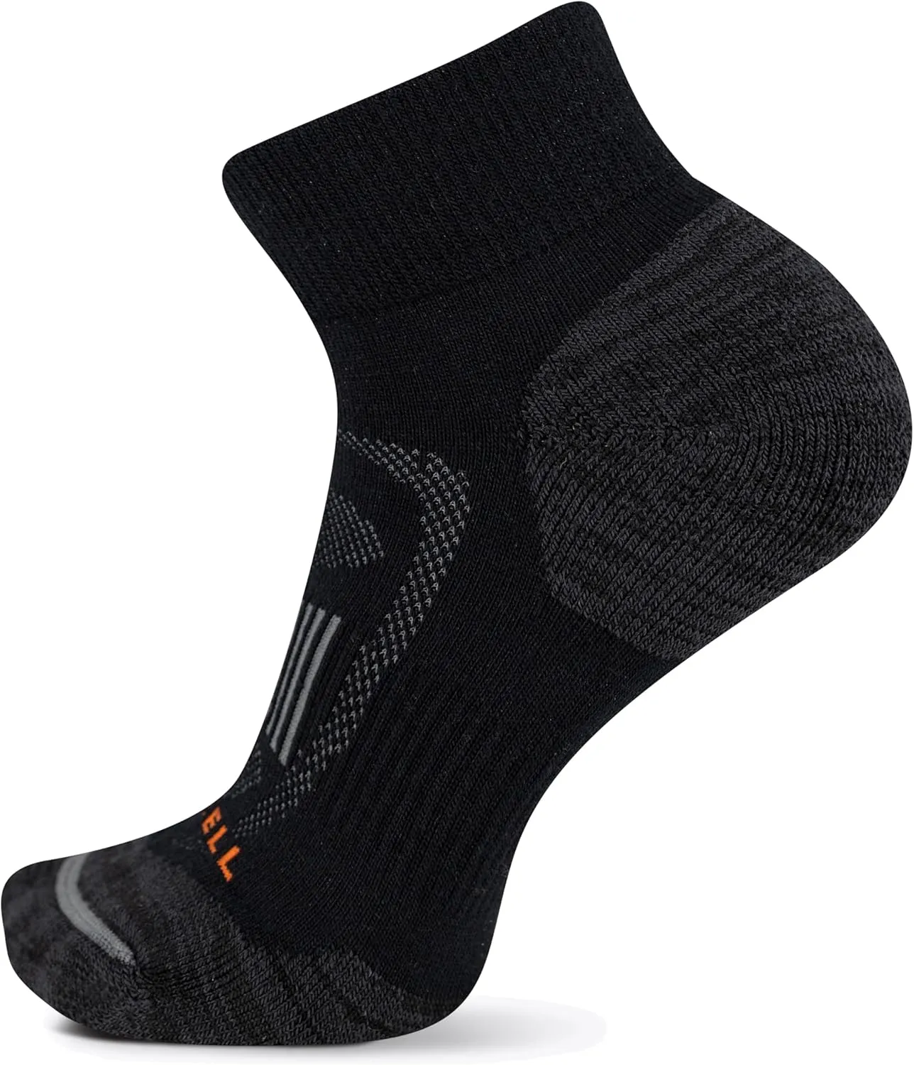 Merrell Men's and Women's Zoned Cushioned Wool Hiking Ankle Socks-Breathable Arch Support