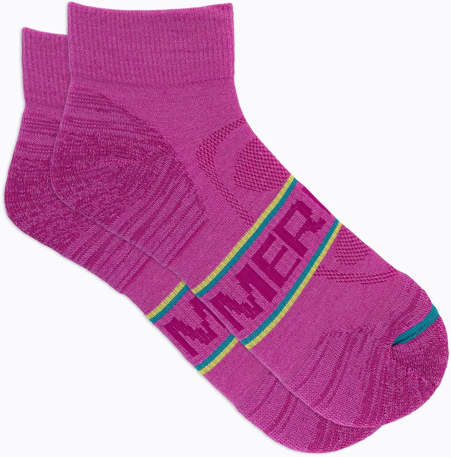 Merrell Men's and Women's Zoned Cushioned Wool Hiking Ankle Socks-Breathable Arch Support
