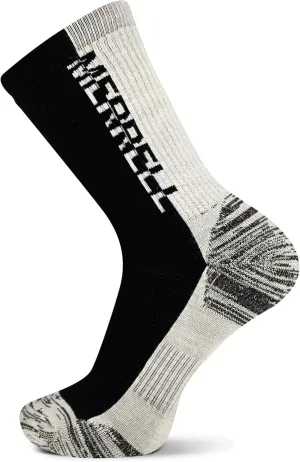 Merrell Men's and Women's Zoned Cushioned Wool Hiking Crew Socks-1 Pair Pack-Breathable Arch Support