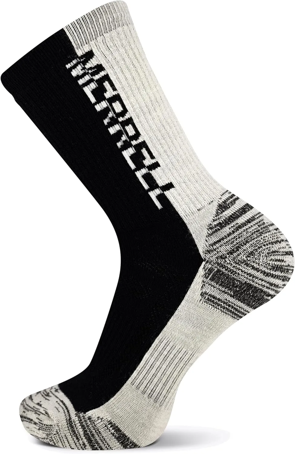 Merrell Men's and Women's Zoned Cushioned Wool Hiking Crew Socks-1 Pair Pack-Breathable Arch Support