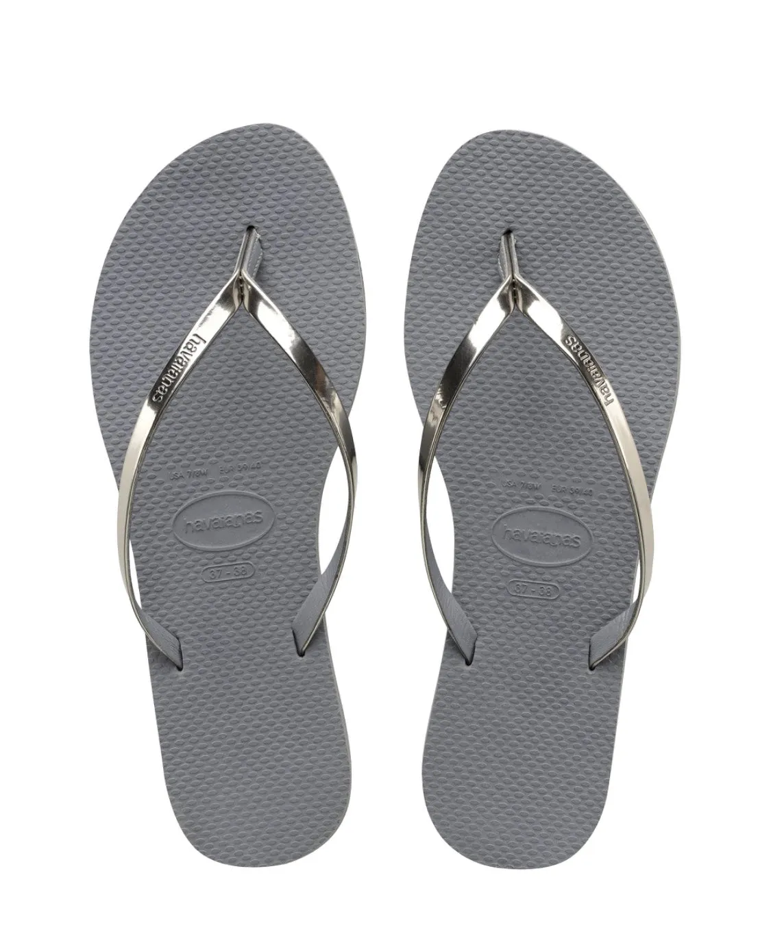 Metallic Flip Flop - Grey Steel