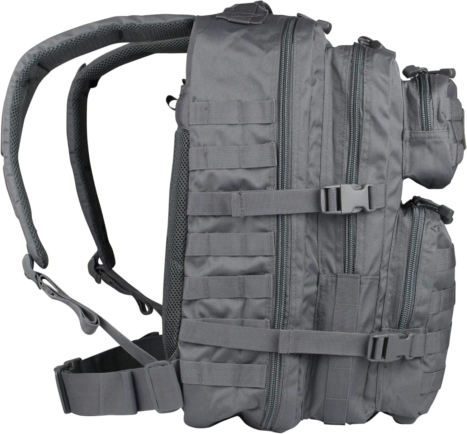 Mil-Tec Unisex Assault Pack - Rugged Durable Lightweight Ergonomic Versatile Tactical Outdoor Camping Hiking Backpack with Adjustable Padded Shoulder Straps & MOLLE Loops, Urban Gray, 36L