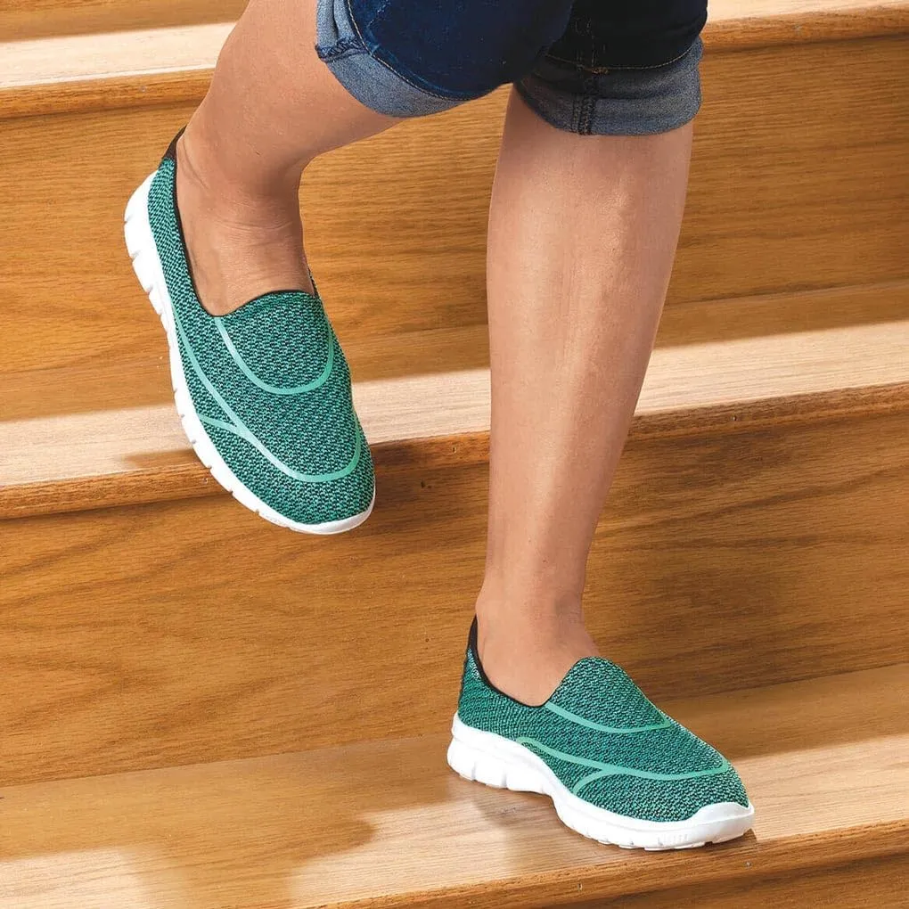 Miles Kimball Silver Steps Feather Lite Walking Shoe, Slip-On Women’s Sneaker