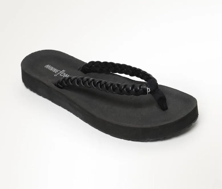 Minnetonka Hallie Black 75001 Women's Flip Flop