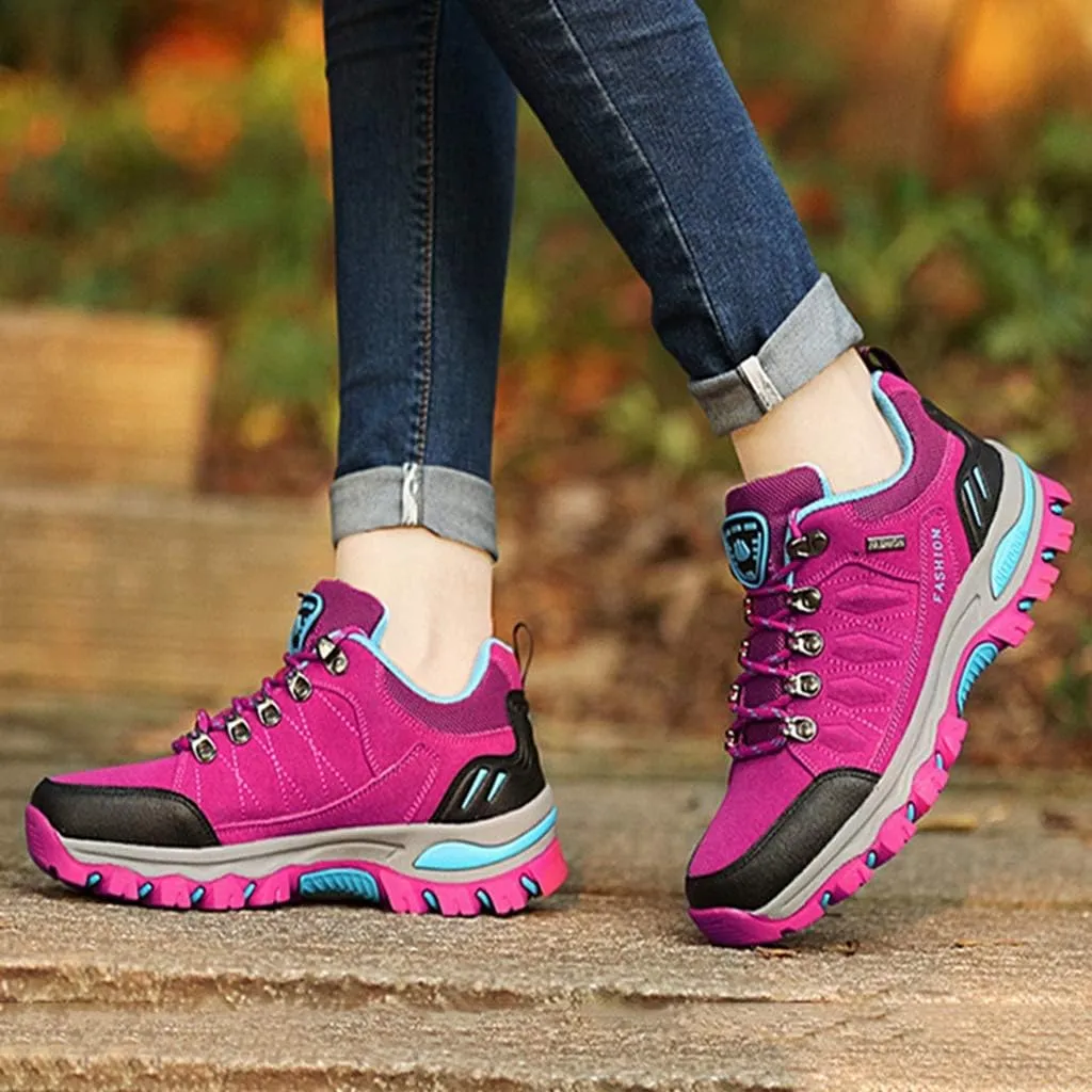 MIOKE Women's Waterproof Hiking Shoes Outdoor Running Trail Hiker Non-Slip Casual Climbing Backpacking Shoe