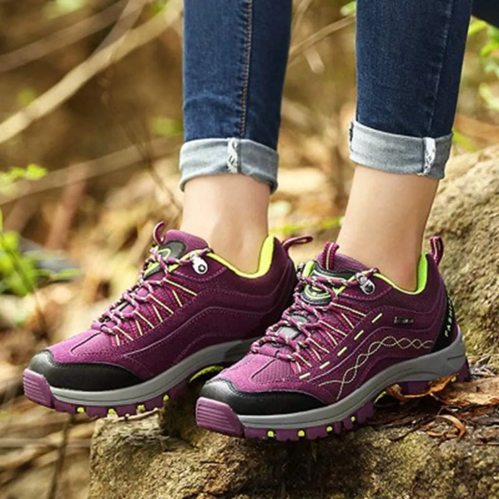 MIOKE Women's Waterproof Hiking Shoes Outdoor Running Trail Hiker Non-Slip Casual Climbing Backpacking Shoes