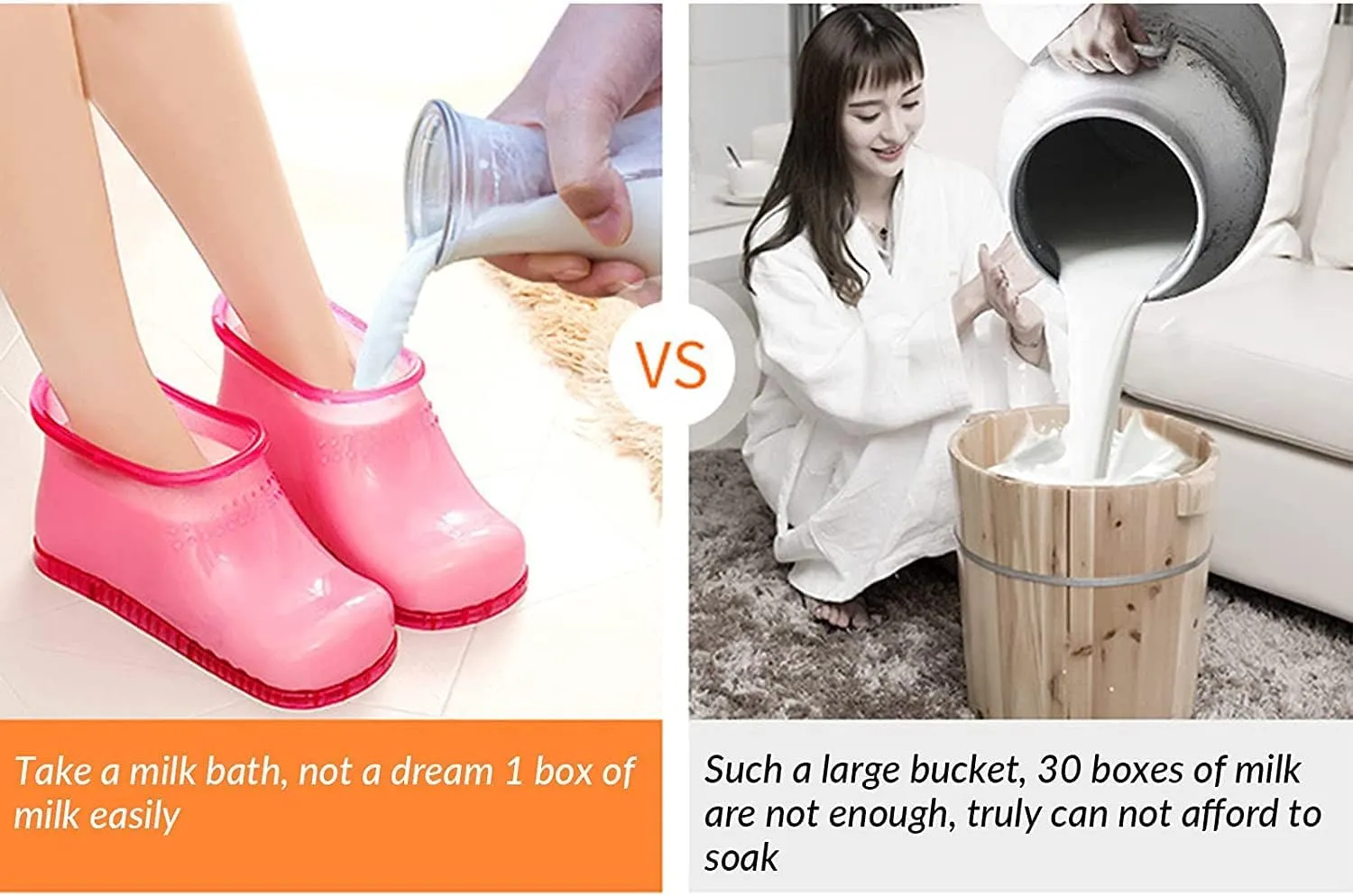 Movable Foot Soaking Tub - Portable Foot Soaker Massage Feet Spa Shoes, Bath Massager Basin Pedicure Feet Spa for Thermal Massage to Promote Blood Circulation (Large,Red)