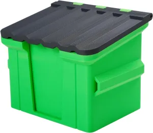 MTG Dumpster Deck Box Commander Box–Holds 100  Sleeved Cards–Funny Commander case with Inner Tray –3D Printed Green Trash Bin for MTG Great Gift for Card Game Lovers
