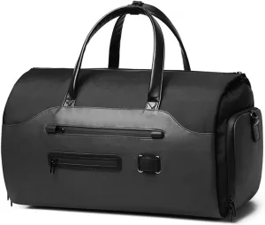 Multifunction Travel Bag Men Suit Storage Large Capacity Luggage Handbag Male Waterproof Travel Duffel Bag Shoes Pocket (Gray : Black)