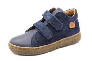 Naturino  Blue Leather-Suede Double Velcro Albus