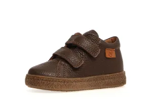 Naturino  Dark Brown Pebbled Leather Velcro Albus