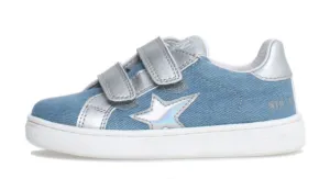 Naturino  Denim Silver Velcro Sneaker Pinn