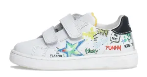 Naturino  White Graffiti Velcro Sneaker Pinn