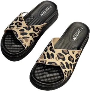 Nevka Women's Flip Flops & Beach Slippers in Trendy Leopard and Zebra Prints Stride into Summer Chic Fashionista with Ins Style