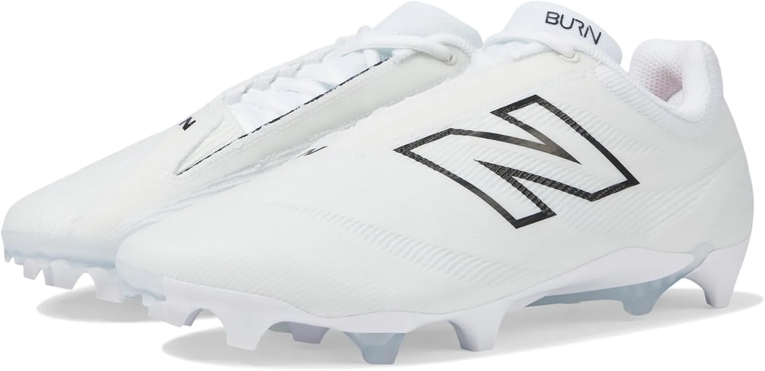 New Balance Unisex BurnX4 Lacrosse Shoe, White/Grey Matter, 11 US Men