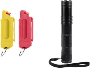 New Combination Pepper Spray   stun Gun, can be Matched at Will - Women's Safety Defense Keychain Women's Accessories - Pepper Prays for Your Safety