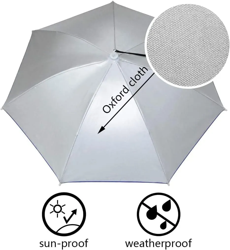 NEW-Vi Umbrella Hat Adult and Kids Folding Cap for Beach Fishing Golf Party Headwear