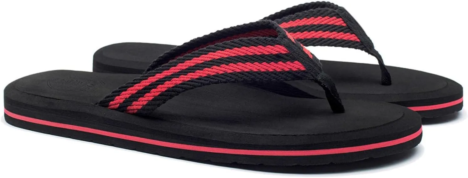 NewDenBer Mens Flip Flops Comfortable Thong Sandals Lightweight Summer Beach Sandals