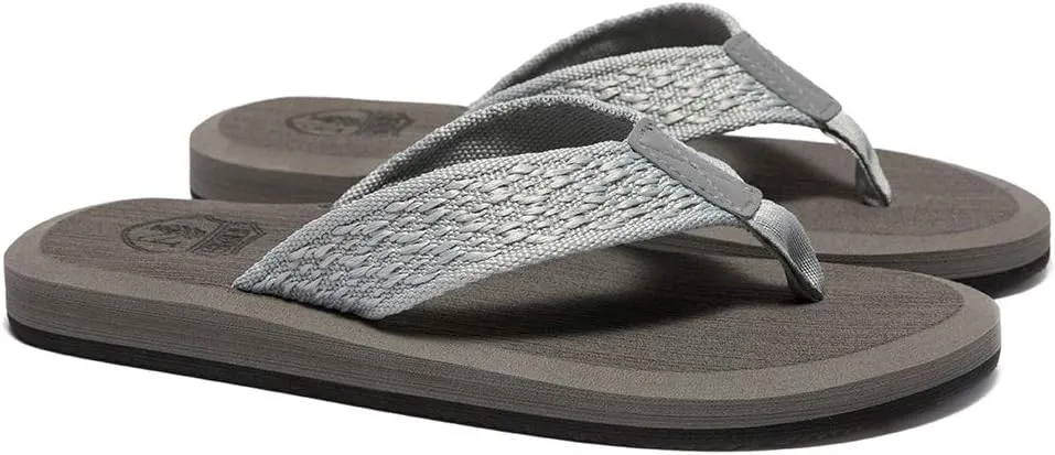 NewDenBer Mens Flip Flops Comfortable Thong Sandals Lightweight Summer Beach Sandals