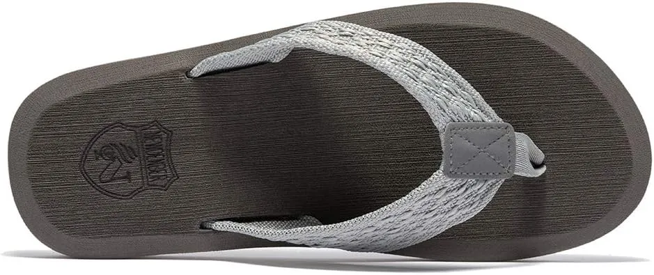 NewDenBer Mens Flip Flops Comfortable Thong Sandals Lightweight Summer Beach Sandals