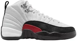 NIKE Big Kid's Jordan 12 Retro White/Gym Red-Black 'Taxi Flip' (153265 162) Gradeschool GS - Size 4y