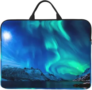 Northern Lights print Durable Travel Laptop Bag HandBag Shockproof Carrying Bag Briefcase for 14inch Laptop Notebook