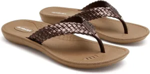 OKABASHI Women's Baha Flip Flop | Contoured Footbed w/Arch Support for All-Day Comfort | Slip-Resistant & Waterproof | Sustainably Made in The USA