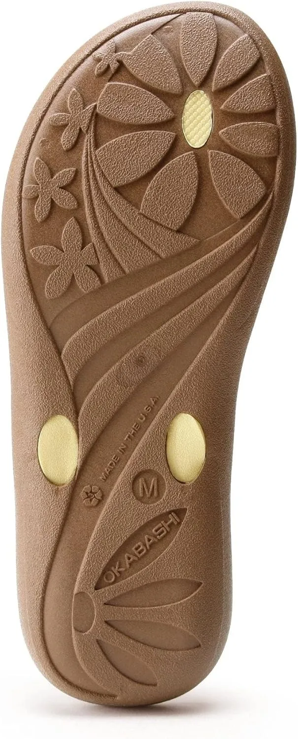 OKABASHI Women's Breeze Flip Flop | Contoured Footbed w/Arch Support for All-Day Comfort | Slip-Resistant & Waterproof | Sustainably Made in The USA
