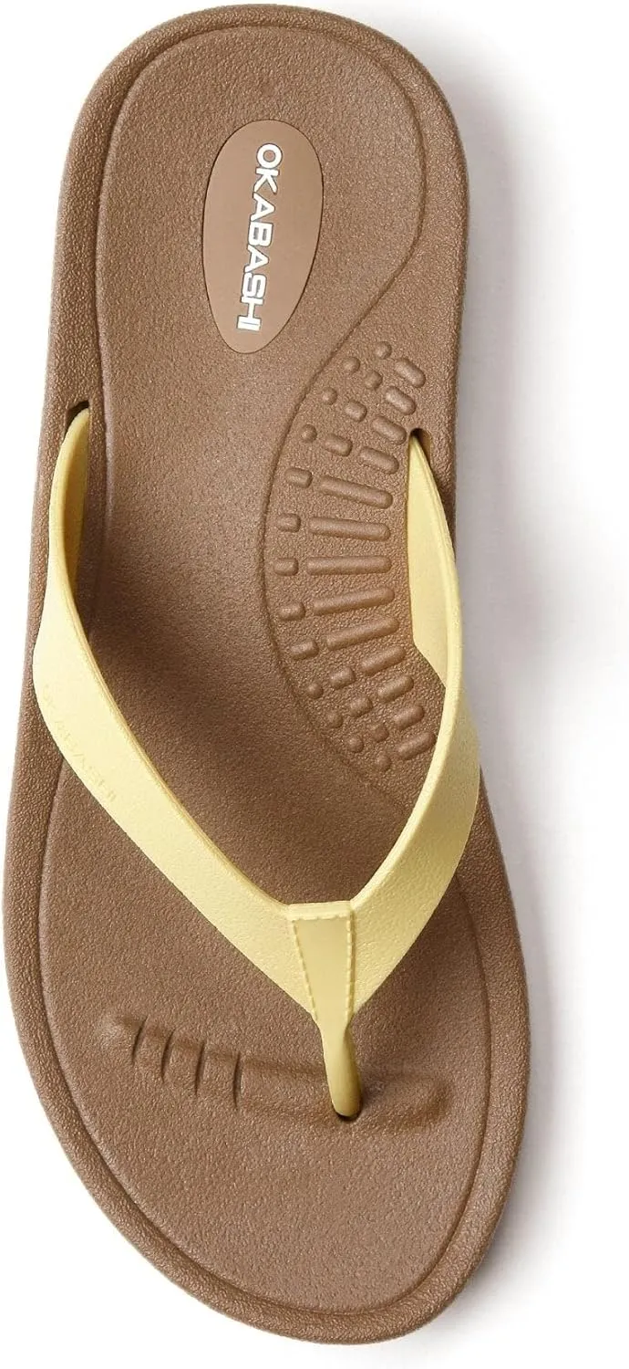 OKABASHI Women's Breeze Flip Flop | Contoured Footbed w/Arch Support for All-Day Comfort | Slip-Resistant & Waterproof | Sustainably Made in The USA