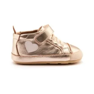 Old Soles Gold Velcro Baby Sneaker