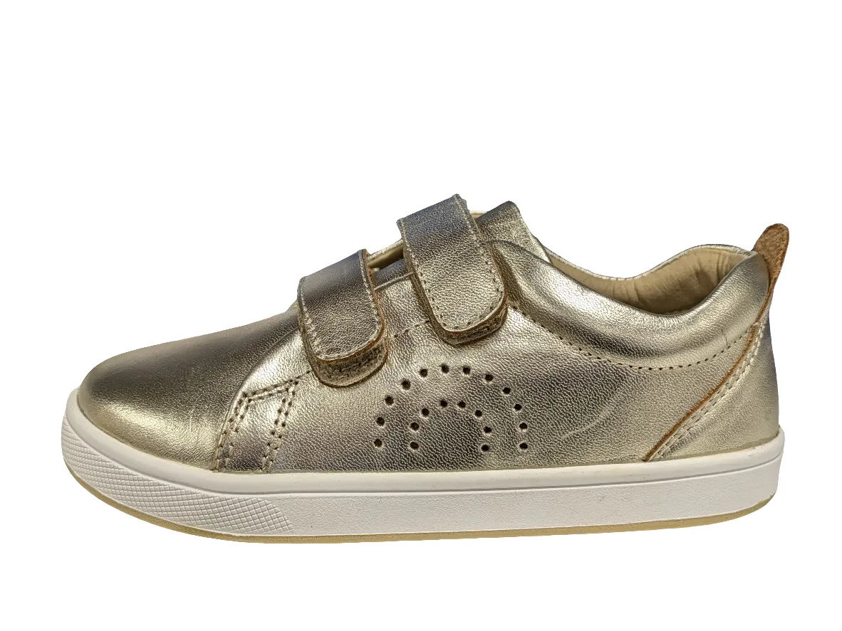 Old Soles  Gold Velcro Sneaker Big Tot