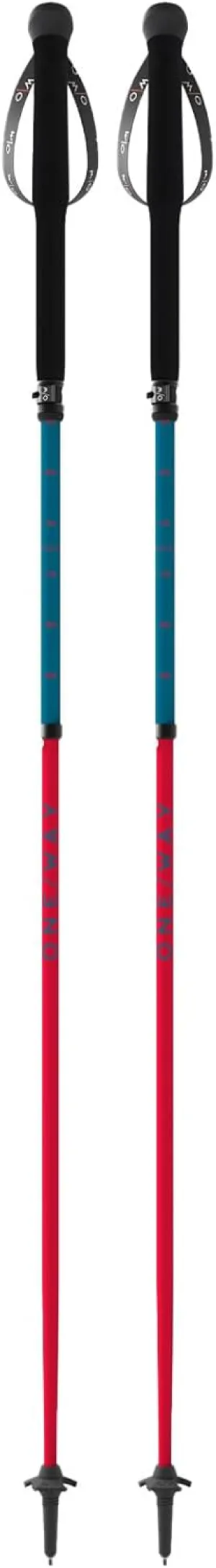 ONE WAY MTX Carbon Vario Lite Outdoor Durable Versatile Compact Foldable Adjustable Length 105-125 Cm Trekking Poles with Carbide Tip & Replaceable Basket - Pair
