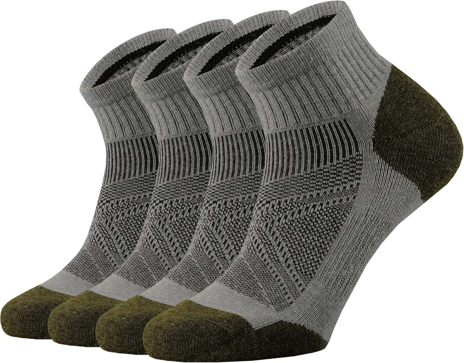 ONKE Merino Wool Low Cut Quarter Socks for Men Outdoor Trail Running Hiking Hiker All Season with Moisture Wicking Control