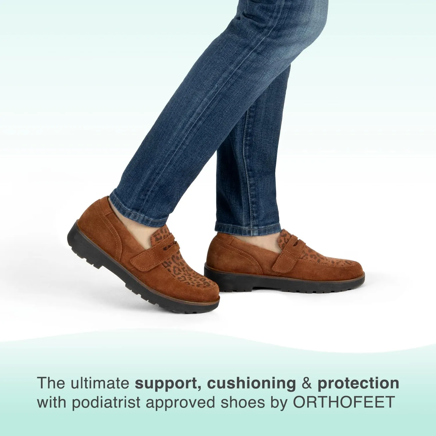 Orthofeet Women's Orthopedic Leather Shelly Loafer for Foot Pain Relief