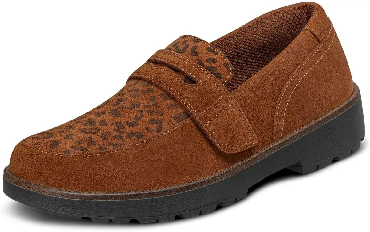 Orthofeet Women's Orthopedic Leather Shelly Loafer for Foot Pain Relief
