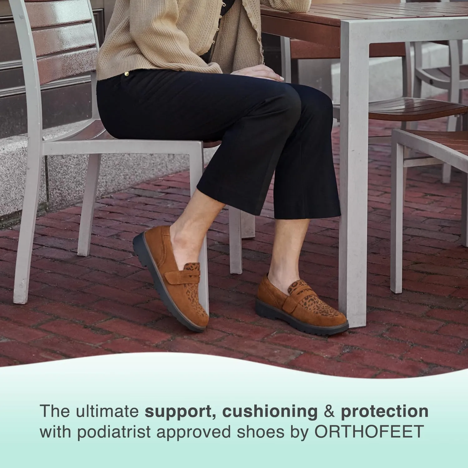 Orthofeet Women's Orthopedic Leather Shelly Loafer for Foot Pain Relief