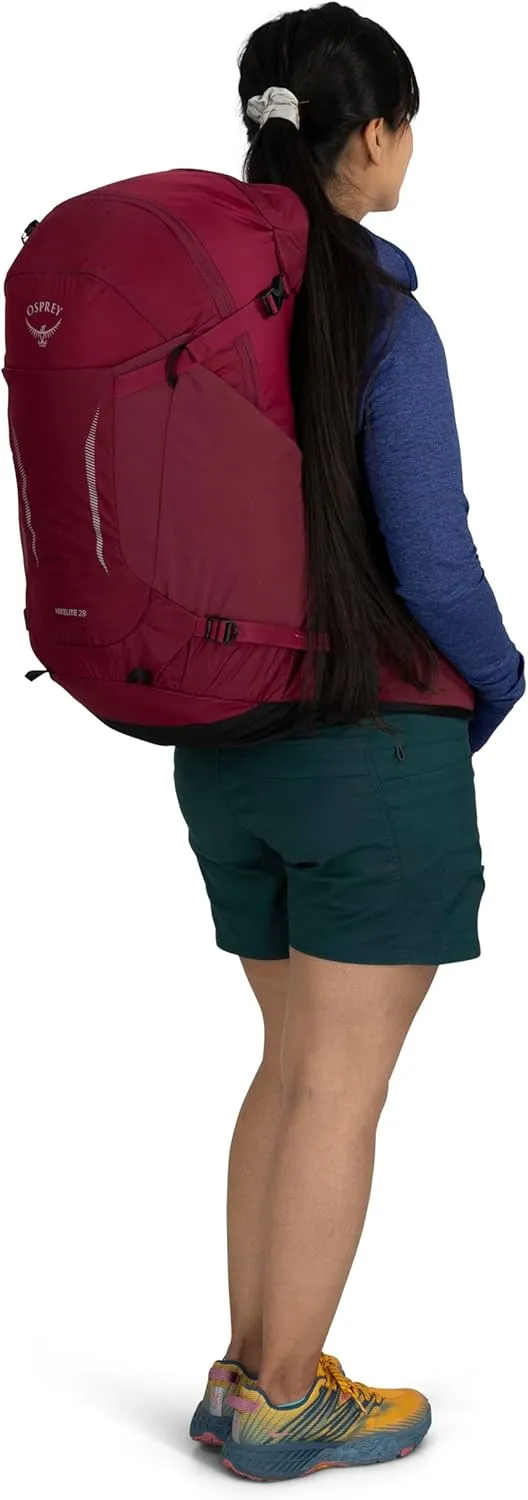 Osprey Hikelite 28L Unisex Hiking Backpack, Chameleon/Black, M/L
