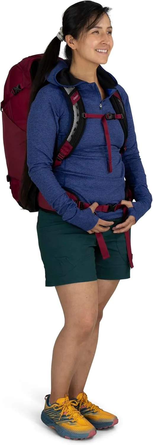 Osprey Hikelite 28L Unisex Hiking Backpack, Chameleon/Black, M/L