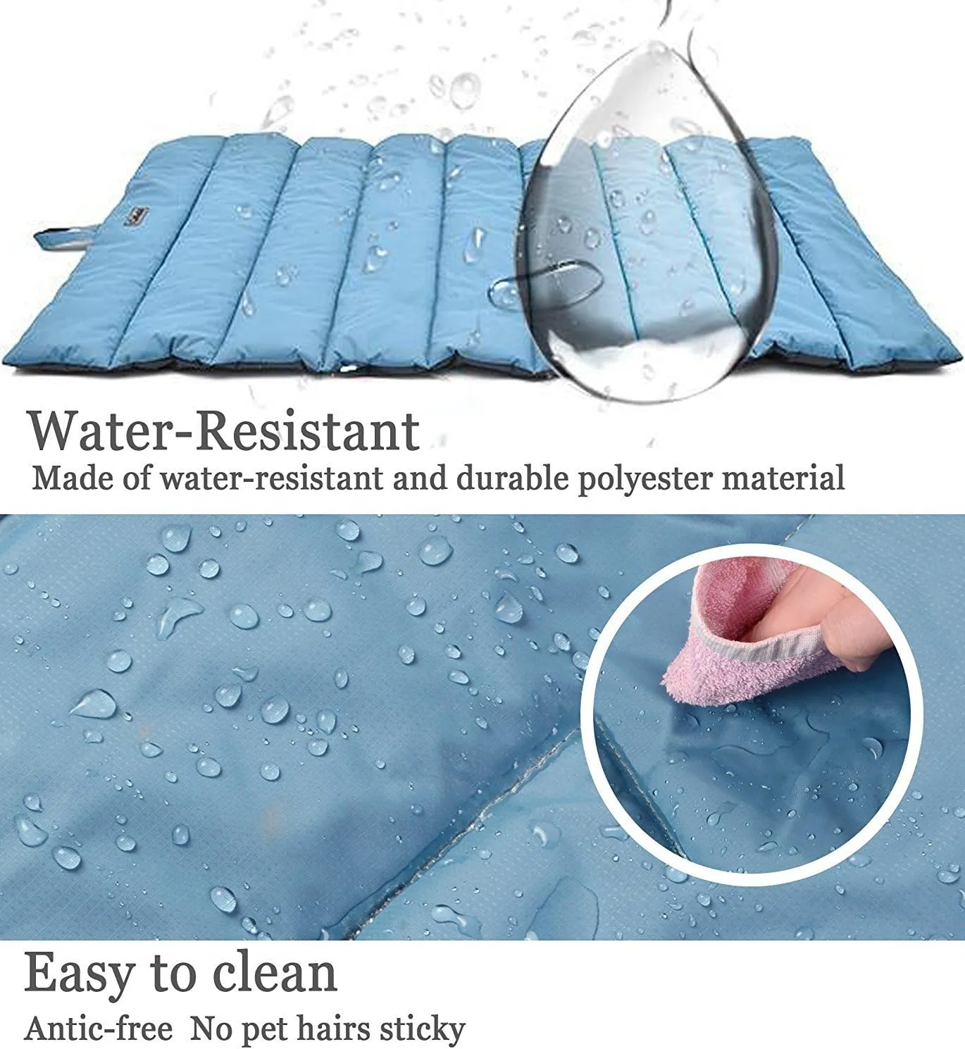 Outdoor Dog Bed, Waterproof, Washable, Large Size, Durable, Water Resistant, Portable and Camping Travel Pet Mat 51X35