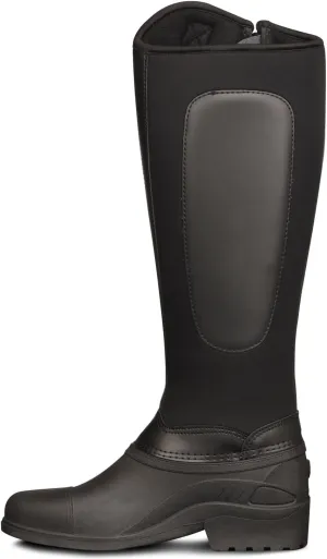 Ovation Women's Comfortable Durable Stylish Equestrian Horse Faux Fur Highlander Tall Winter Riding Boot, Black, 8
