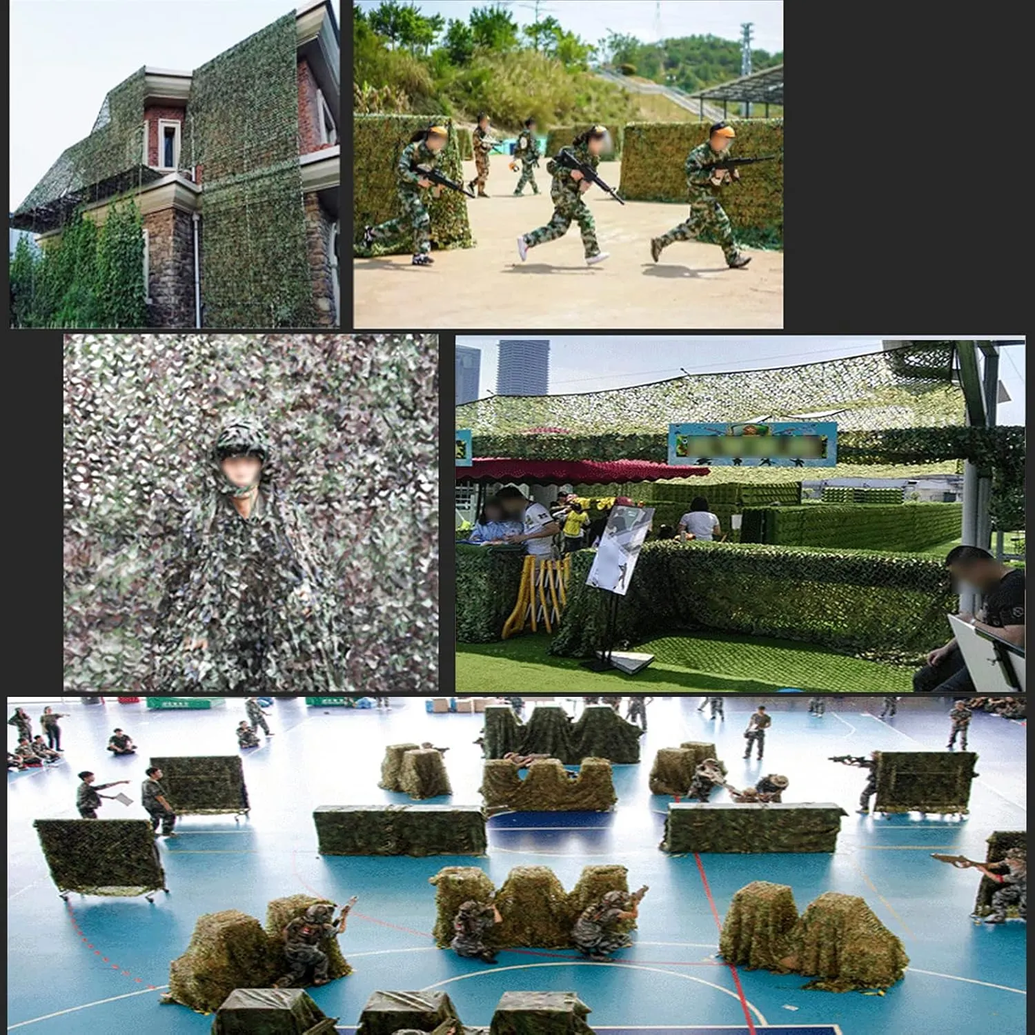 Oxford Fabric Camo Netting,Camouflage Netting for Kids,Camo Army Military Nettings,Army Blinds Nets,Lightweight Durable,for Decoration Sunshade Camping Animal Observation